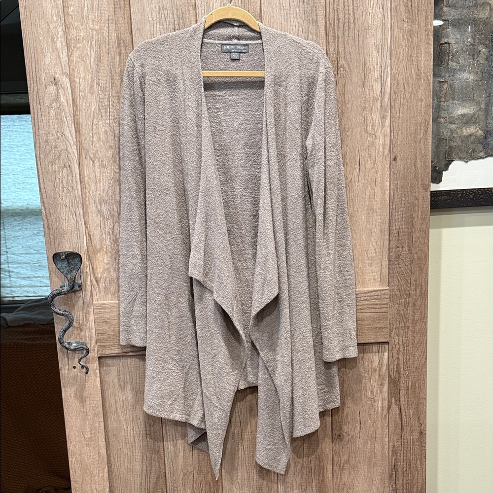 Barefoot dreams Cozy Beige Open Front Cardigan L/XL